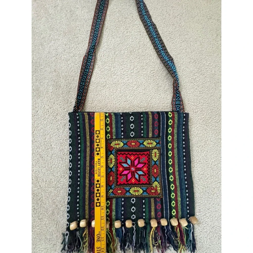 Boho Crossbody‎ Shoulder Bag Purse Crossbody Hippie Fringed NWOT